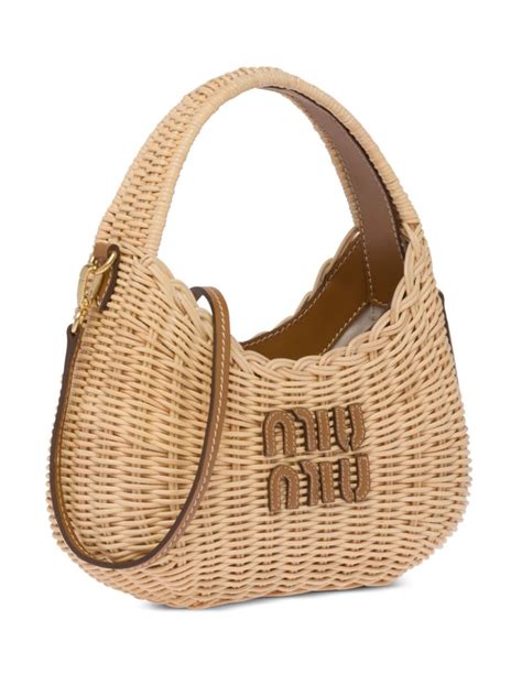 miu miu wicker bag mini|miu michael's bags.